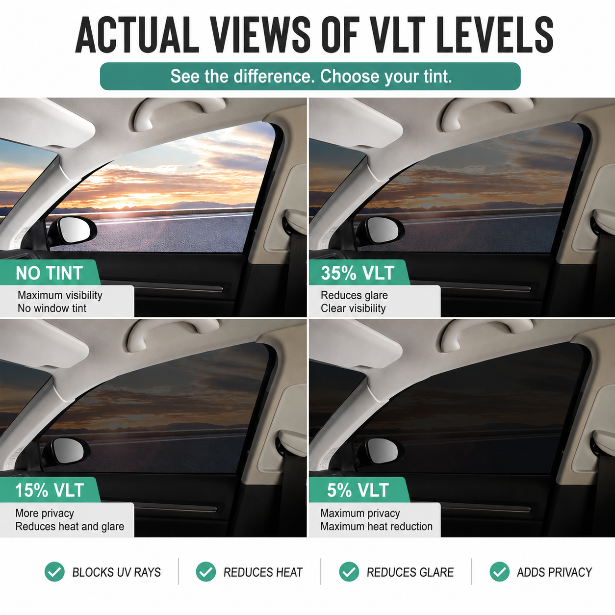 Black Window Tint Film Roll for Home & Automotive