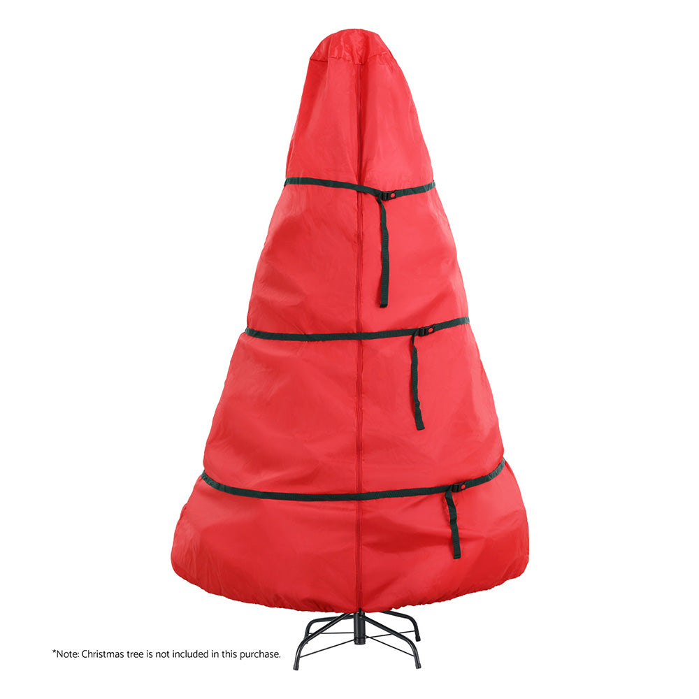 Christmas Tree Storage Bag for Trees up to 8ft with Zip Closure Red