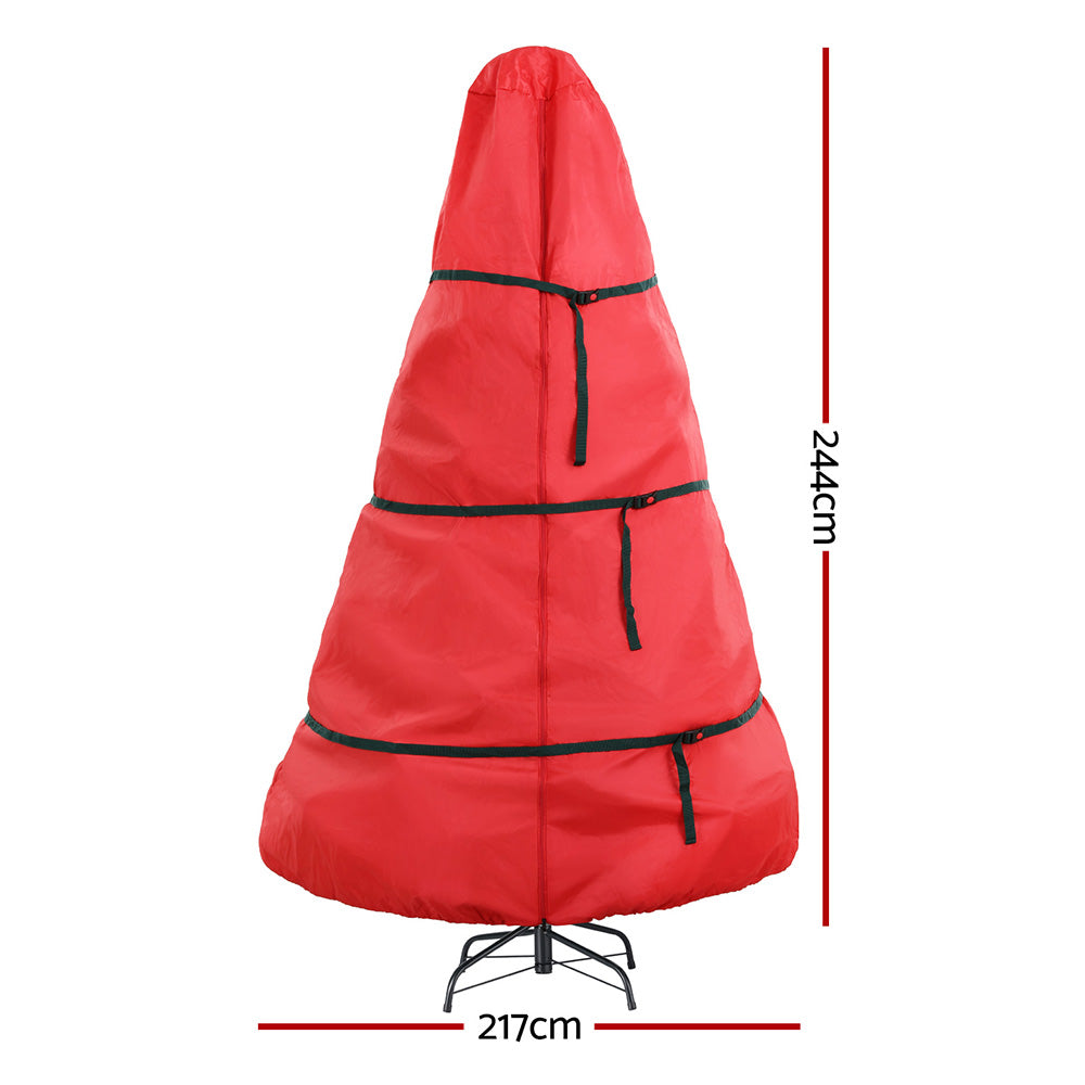 Christmas Tree Storage Bag for Trees up to 8ft with Zip Closure Red