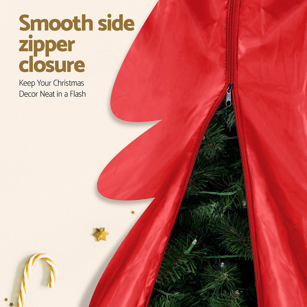 Christmas Tree Storage Bag for Trees up to 8ft with Zip Closure Red