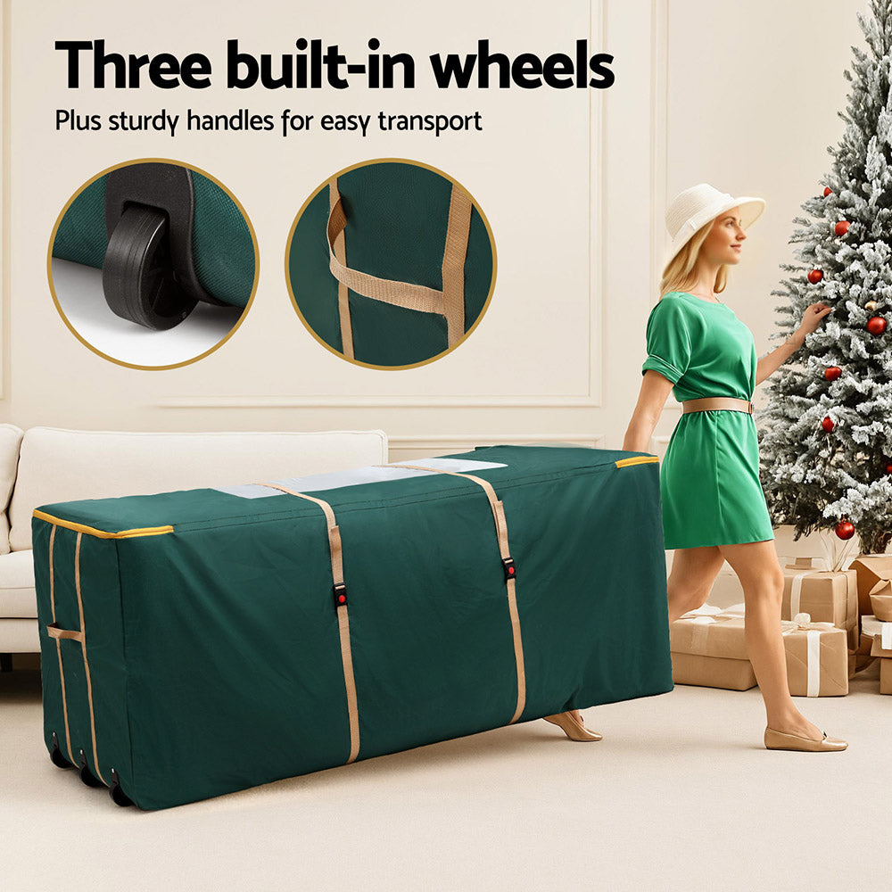 Christmas Tree Storage Bag for Trees up to 10ft with Handles & Wheels