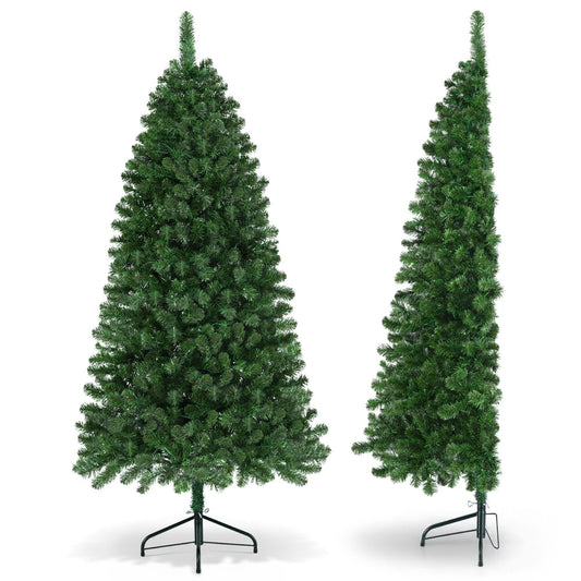 1.8m LED Corner Half Christmas Tree | 8 Light Modes