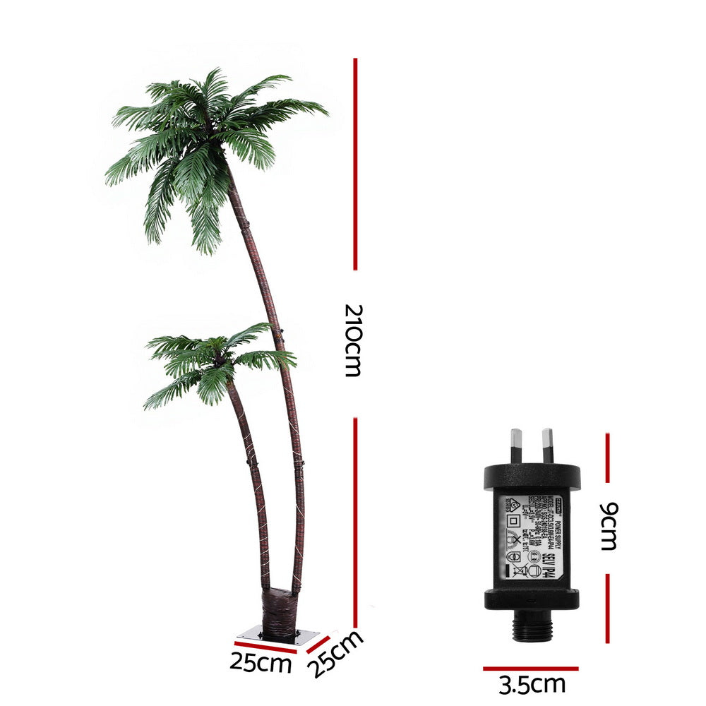 2.1m LED Palm Artificial Christmas Tree with Lights