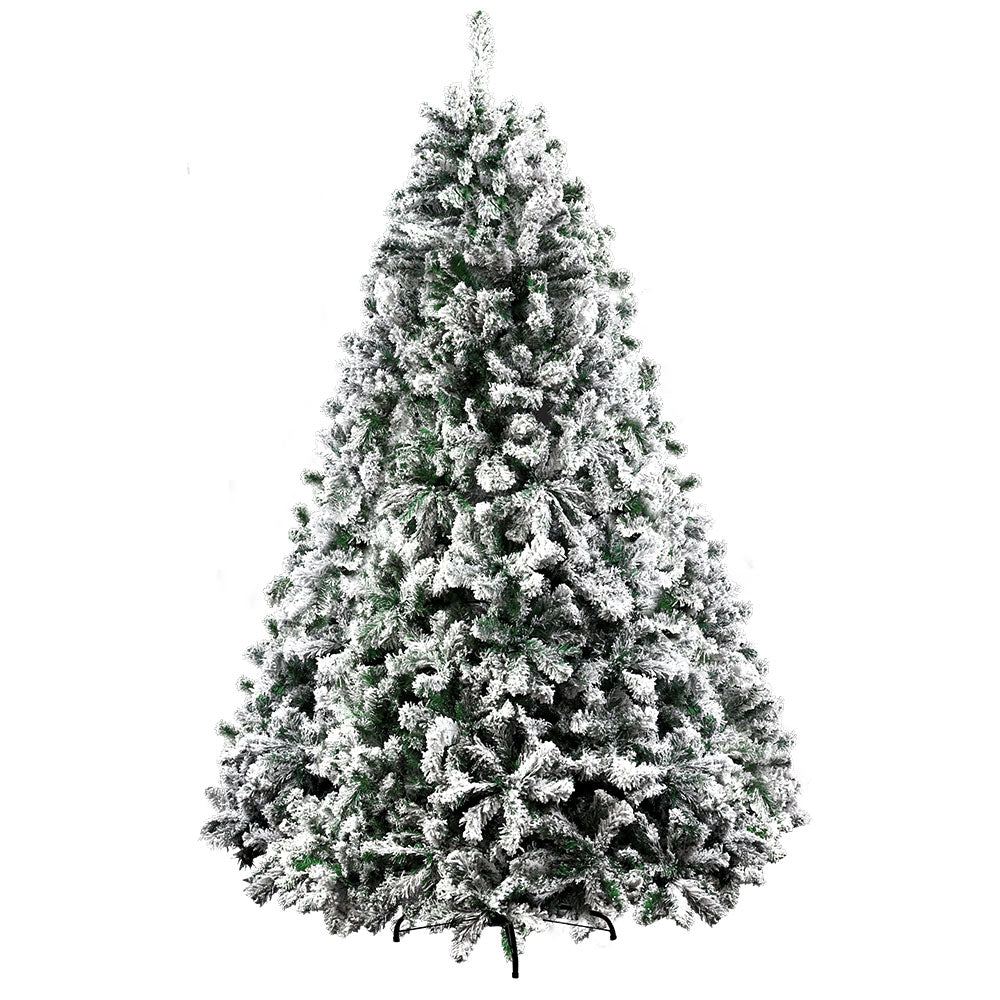 2.4m Snow Flocked Christmas Tree | 1500 Tips