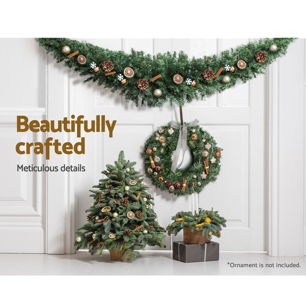 1.8m Green Christmas Garland for Mantels, Stair Rails & Tables