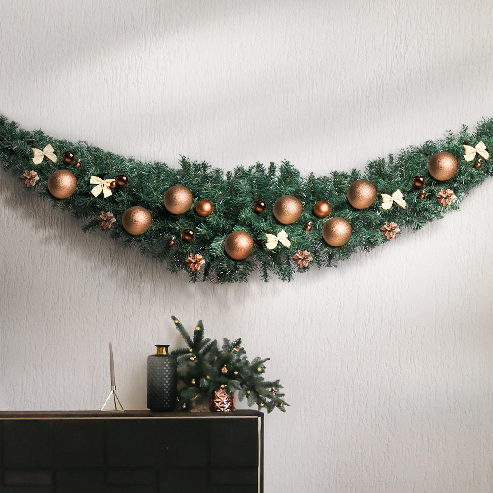 1.8m Green Christmas Garland for Mantels, Stair Rails & Tables