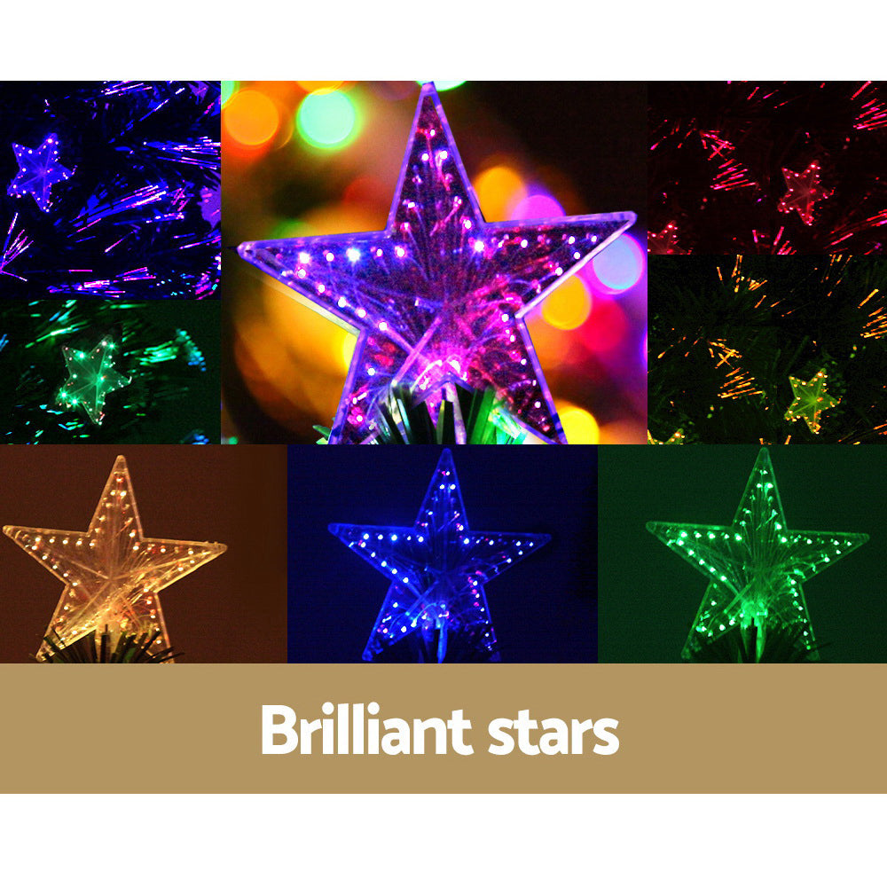 150cm Optic Fibre Christmas Tree Pre-Lit Multi-Colour LED Lights