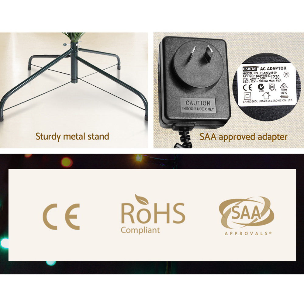 6ft Optic-Fibre LED Christmas Tree with Star Topper