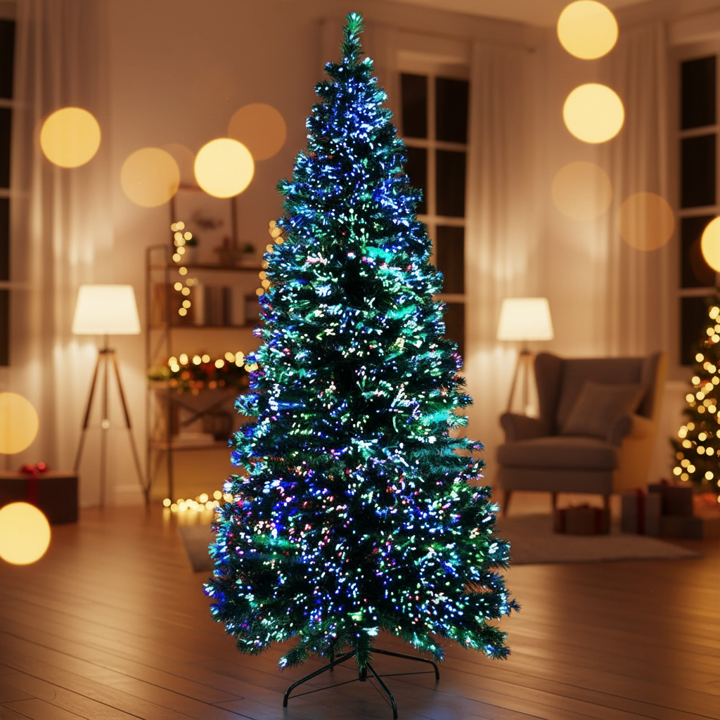 6ft Optic-Fibre LED Christmas Tree | Multi-Colour Lights