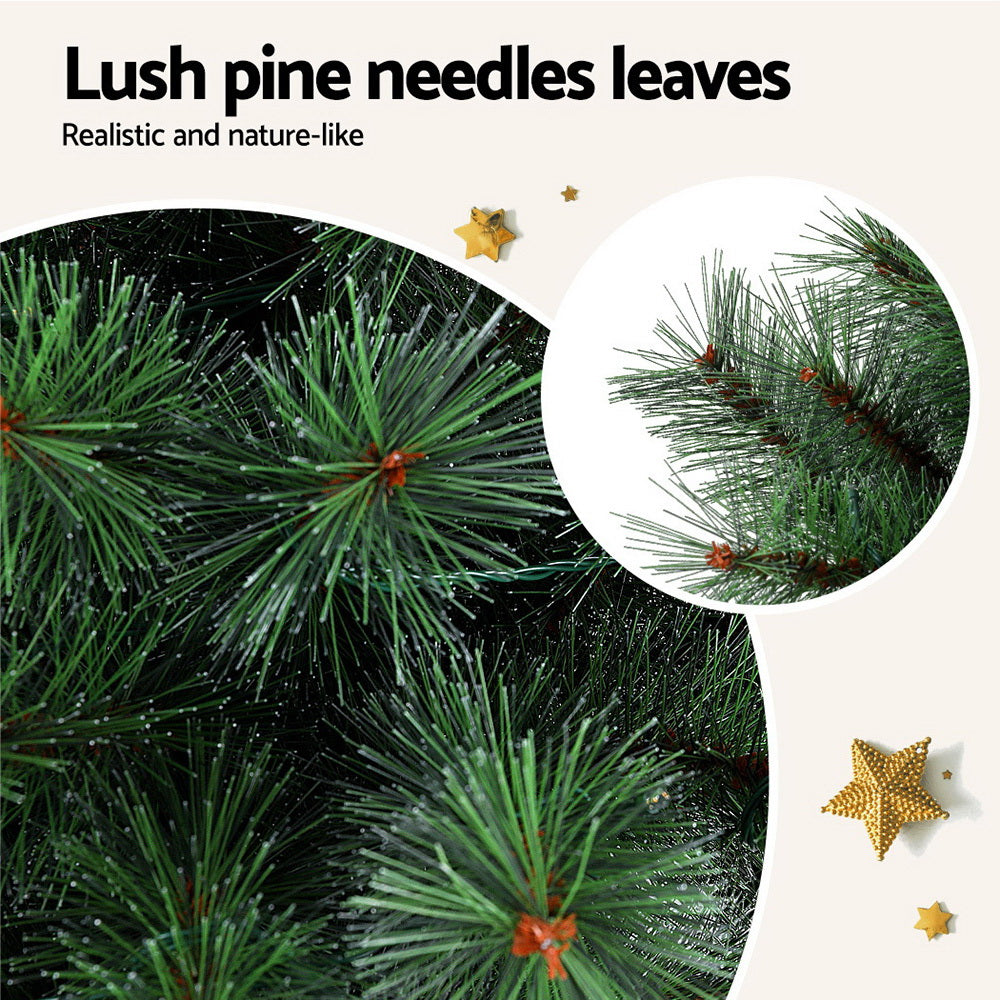 1.5m & 1m LED Palm Artificial Christmas Trees Set, 2-in-1