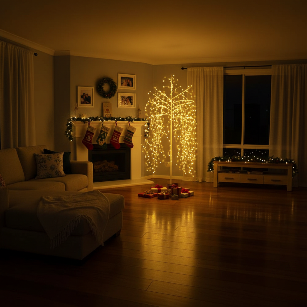 2.1m 600 LED Solar Artificial Christmas Tree for Outdoor Displays