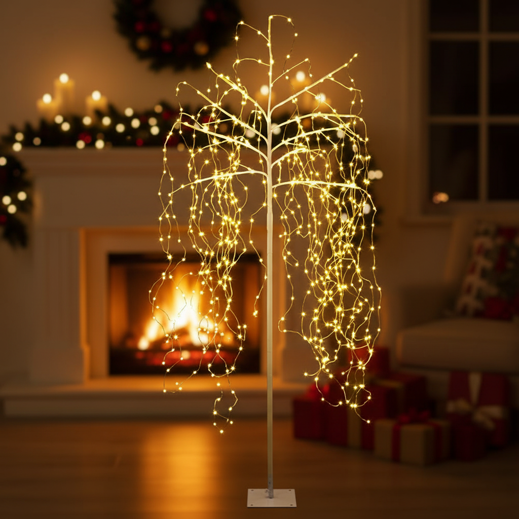 2.1m 600 LED Solar Artificial Christmas Tree for Outdoor Displays