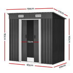 Garden Storage Shed with Sliding Door