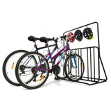 6-Bikes Parking with Helmet Holder - Home Insight