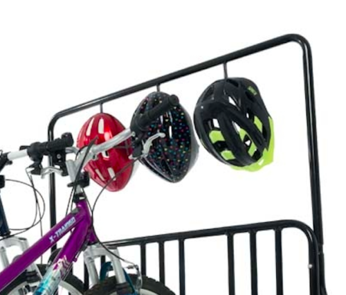 6-Bikes Parking with Helmet Holder - Home Insight