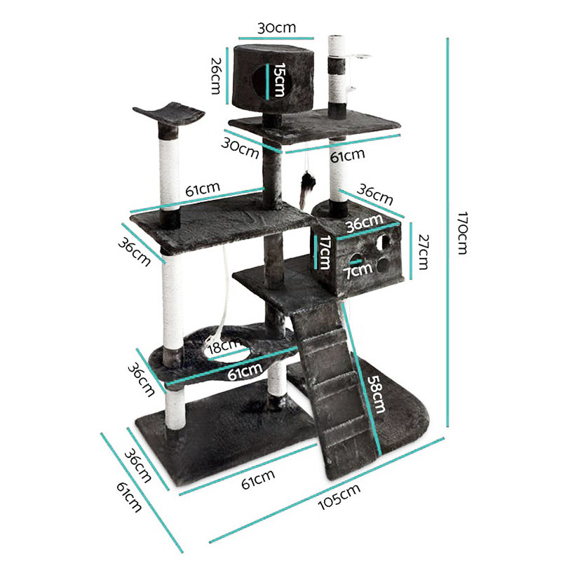 Large Cat Scratching Castle 170cm - Home Insight