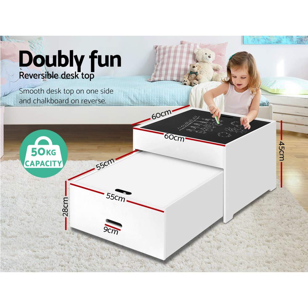 Kids Space Saving Chair Desk and Storage - Home Insight