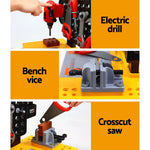 Kids Pretend Play Set Workbench Tools 54pcs Builder Work Childrens Toys