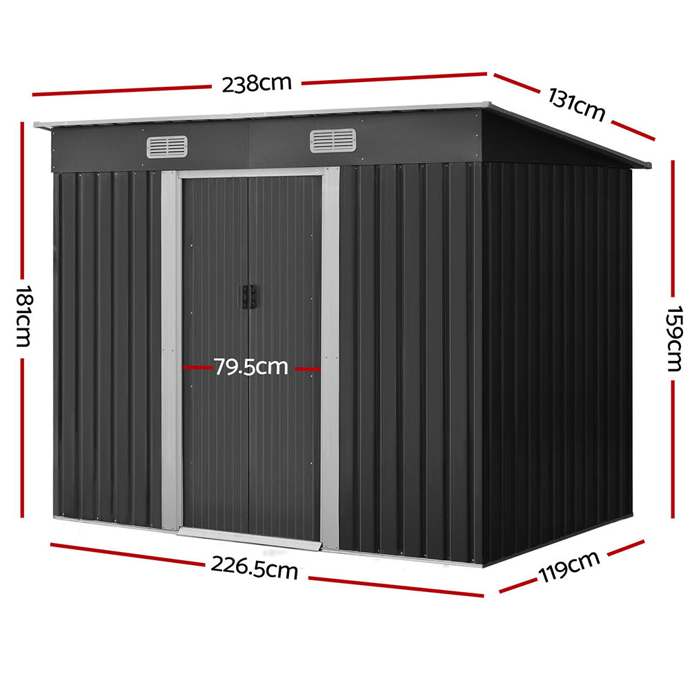 Garden Storage Shed with Sliding Door