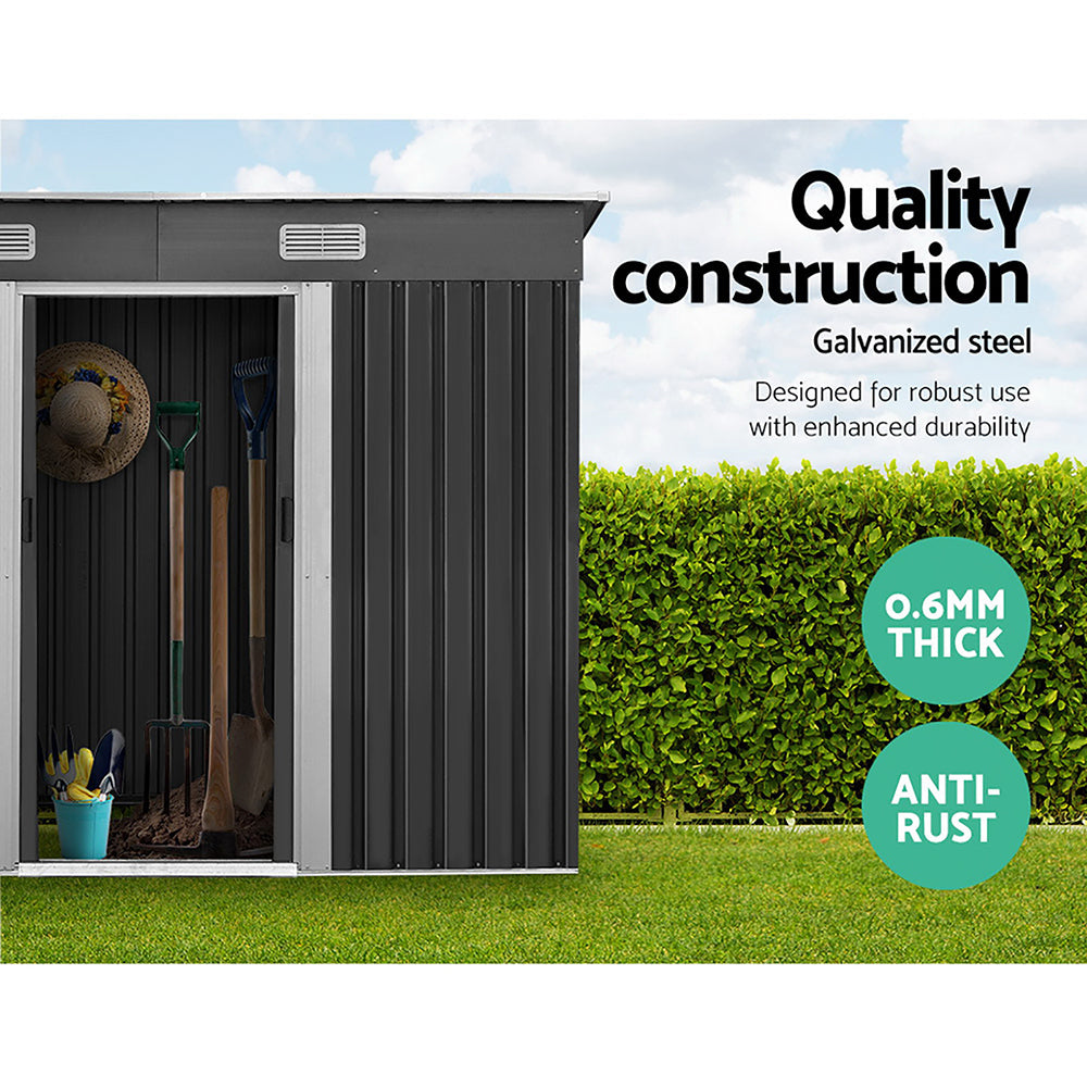 Garden Storage Shed with Sliding Door