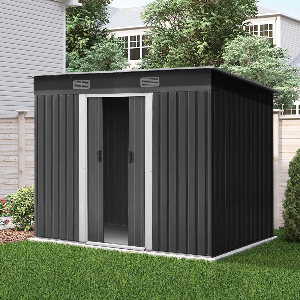 Garden Storage Shed with Sliding Door