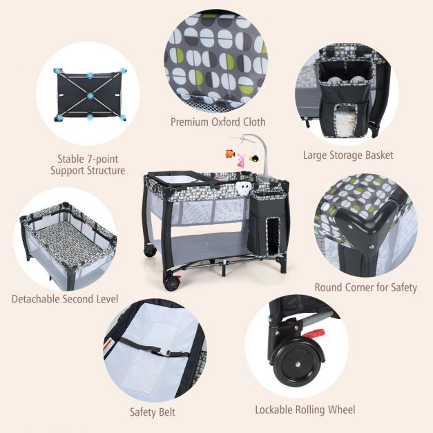 Transportable Cot and Change Table