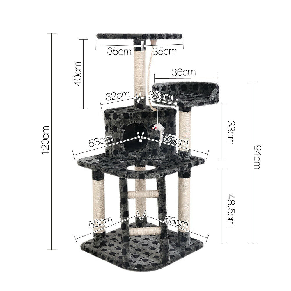 Premium Cat Treehouse 120cm - Home Insight