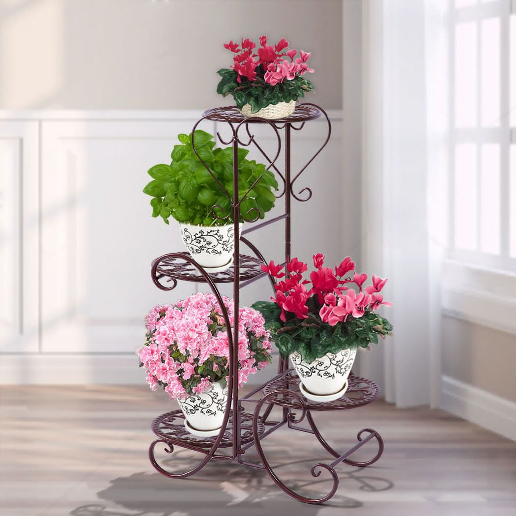 Metal Plant Shelf for 4 Pots