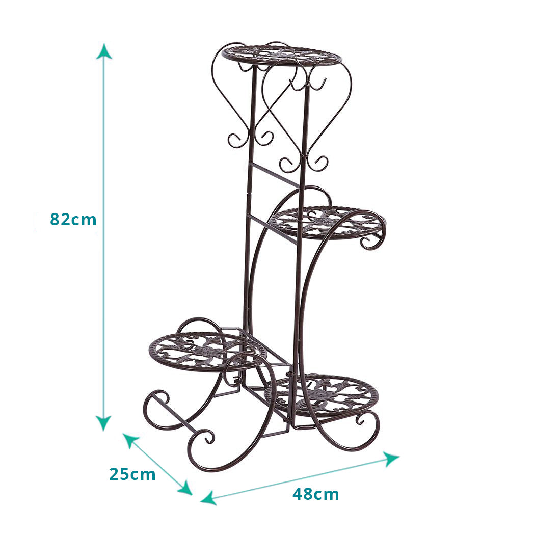 Metal Plant Shelf for 4 Pots