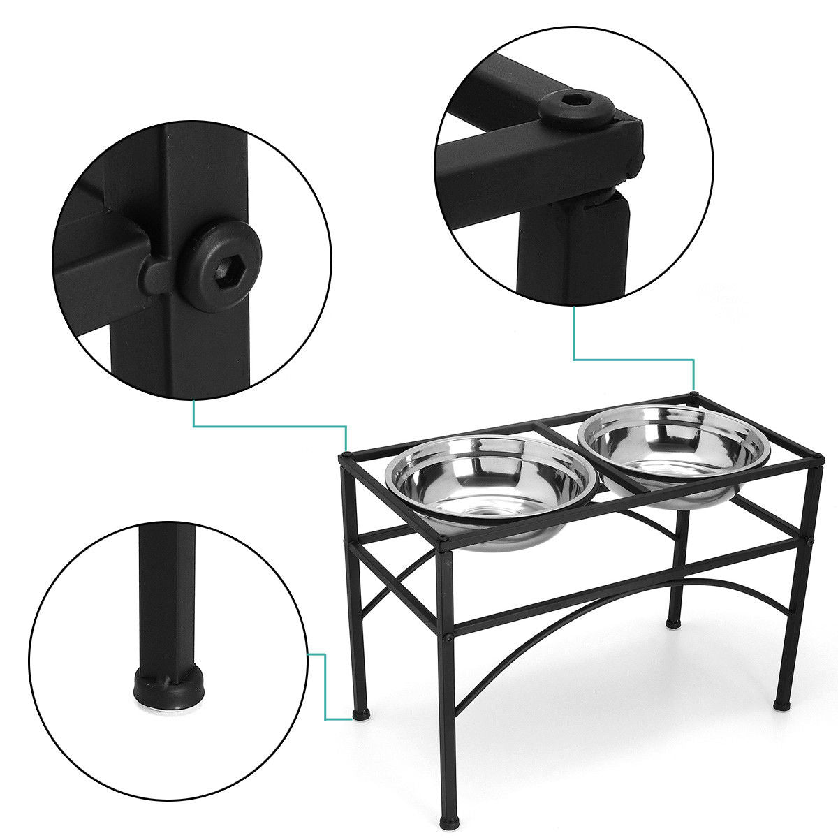 Stainless Steel Bowls with Stand - Home Insight