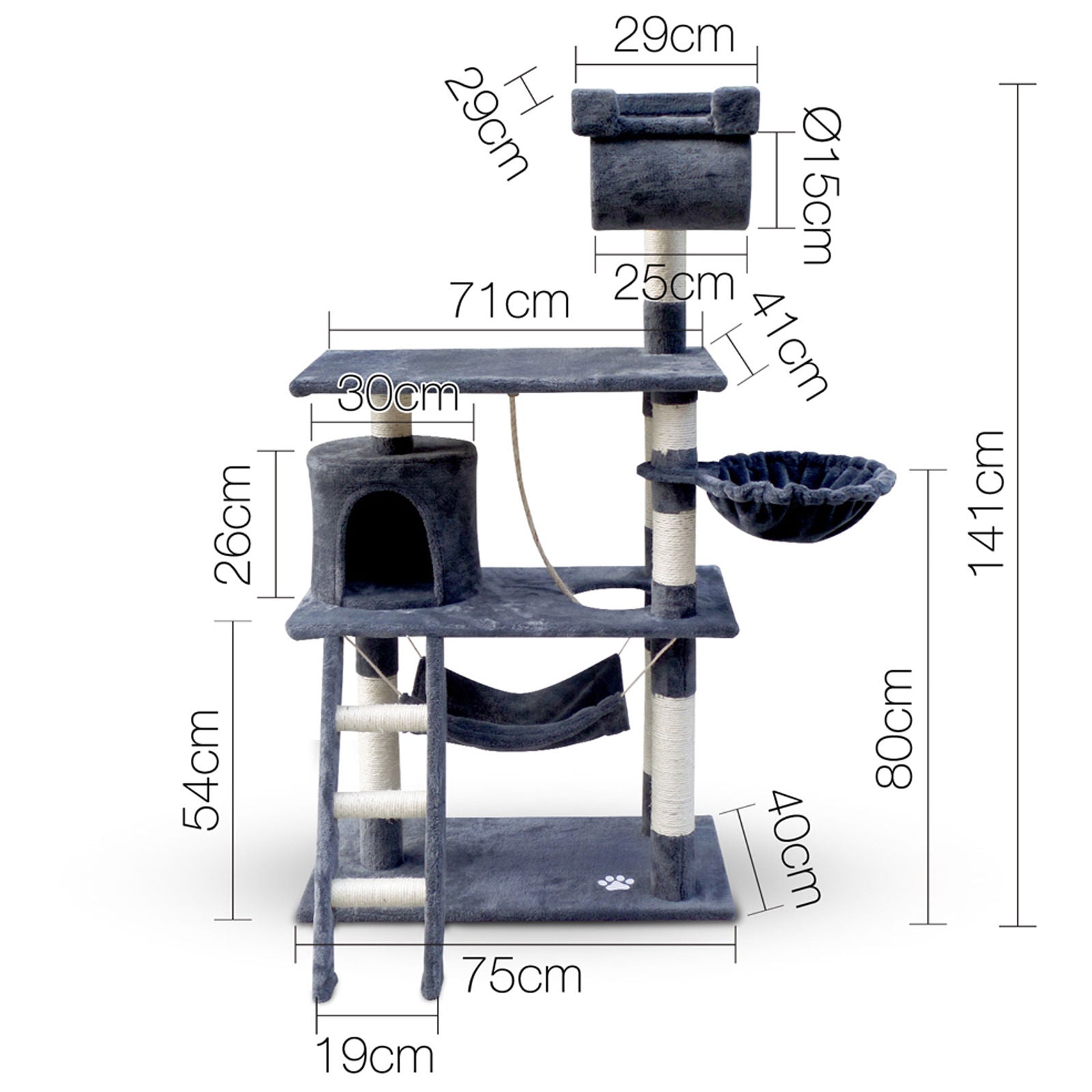 Cat Scratching Tower 141cm - Home Insight