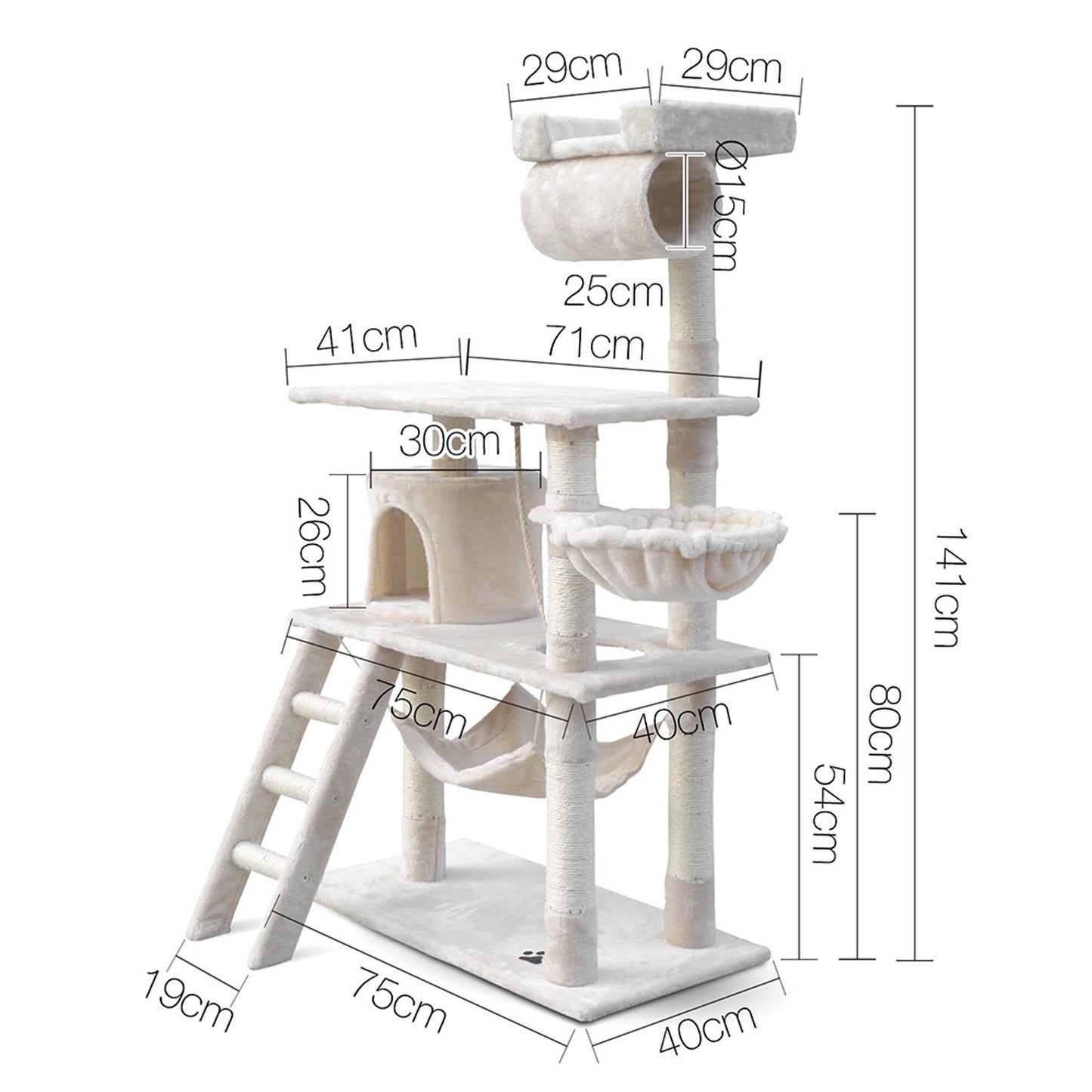 Cat Scratching Tower 141cm - Home Insight