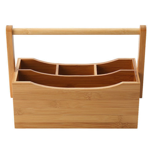 Bamboo Utensil & Condiment Caddy - Home Insight