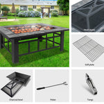 Outdoor Fire Pit with Grill